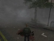 James frente al cadáver con las notas dispersas.