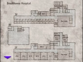 Mapa del hospital Brookhaven en el juego.