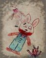 Un dibujo de Robbie el Conejo en Silent Hill: Homecoming.