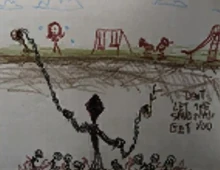 Бугимен на детских рисунках