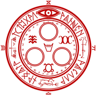 El exterior del Halo del Sol compuesto de símbolos.