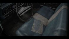 El mapa de Silent Hill en el interior del coche, sobre el asiento del conductor.