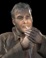 Дуглас курит.