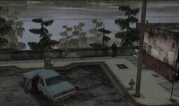 El coche de James, donde podría estar en el maletero el cuerpo de Mary.