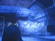 El tren que se estrelló en el hospital.