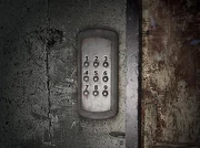 El teclado para desbloquear la puerta