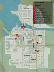 Ubicación de todos los fragmentos y su pedestales