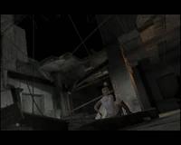 Heather después de descender un piso.