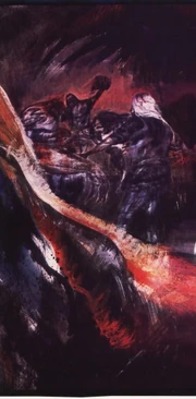 Los esclavos de Lauryn destruyendo a los monstruos de Christabella.