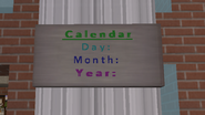 The empty calendar during the Tutorial Level.