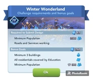 The Winter Wonderland REQ Screen.
