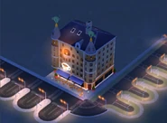 Markku's Cat Cafe at night.