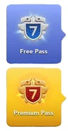 Mayor Pass 7's Free and Premium Passes Icons.