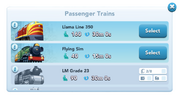 Passenger Trains window