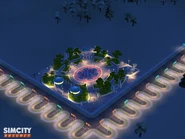 Catalonia Square at night.