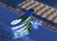 Alpha Science Center at night.