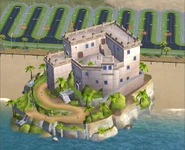 Beach Castle at day.