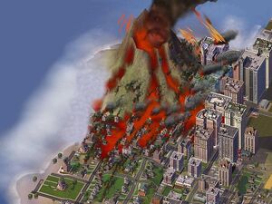 Извержение вулкана в SimCity 4