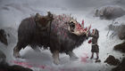 Huge Grey Boar Wassarian War Beast