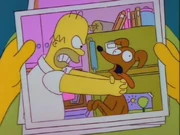 Animal cruelty - Strangling Santa's Little Helper