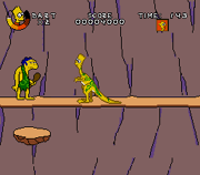 Gameplay of the Dino Bart level