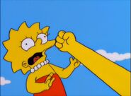Francine punches Lisa.
