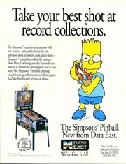 The Simpsons pinball flyer