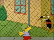 Running past the Guard Dog while training in Bart's army