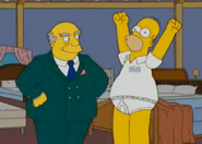 Mr. Costington hiring Homer. He appears wider than Homer.