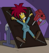 Sideshow Bob kidnapped by Stewie Griffin