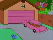 The purple-pink garage door