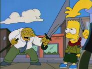 Moleman wielding his knife