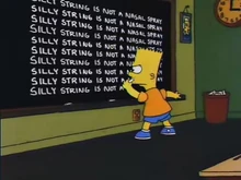 Dumbbell Indemnity Chalkboard Gag