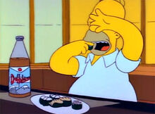 Homer sushi primeira vez