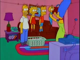 Clothesline couch gag