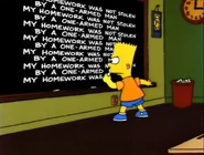 5CE12.png (628 KB) The chalkboard gag from the fifth season ("Bart Gets Famous").