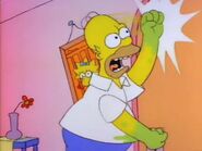 Homer knocking on Bart's door