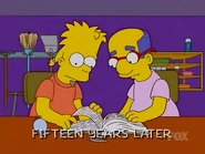 Bart e Milhouse 15 anos depois.