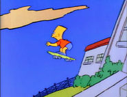 Bart flying out of school in the Season 1 opening sequence