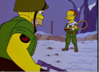 Burns and Abe Simpson during WWII