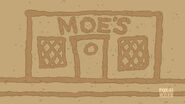 Homer's sand drawing of Moe's