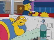 Comic Book Guy in Homer's ambulance