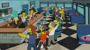 Wiggum dancing in Odyssey Diner