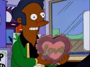 Apu with Valentine's Day chocolates