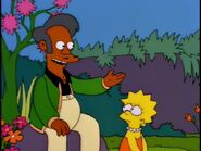 Apu encourages Lisa's vegetarianism