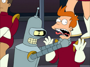 When Aliens Attack - Bender Strangles Fry