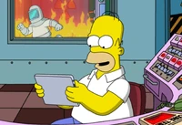 Homer grający w grę