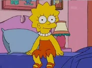 Lisa levantando da cama.