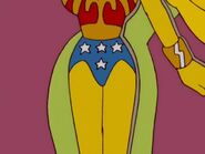 Marge comparing her figure to Wonder Woman's.