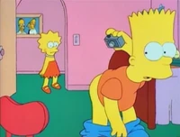 Барт фотографирует свою «пятую точку».